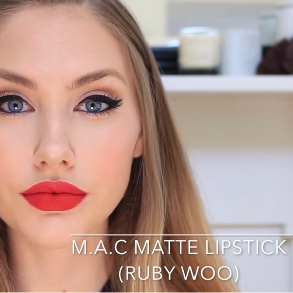 NEW MAC Cosmetics Risk Taker Ruby Woo Red Lipstick - Picture 2 of 7